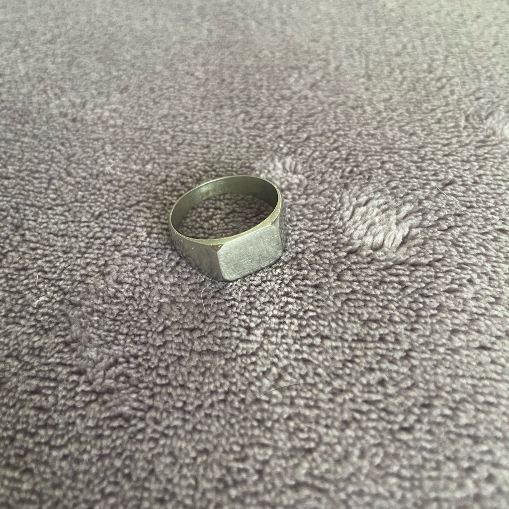 Vintage Minimalist Silver Shaved Ring